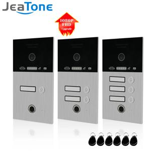 Jeatone 지문 비디오 인터콤 버튼 초인종 1080P 도어폰 ID 카드 잠금 해제