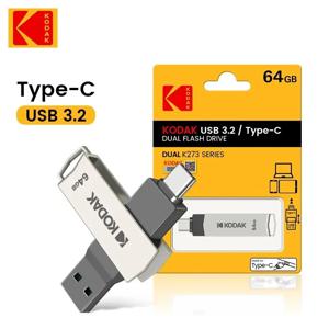 KODAK USB 플래시 드라이브 3.2 유형 A 유형 C 32GB 64GB 128GB 펜 드라이브 PC Andriod 스마트 폰 메모리 스틱 스토리지 U 디스크