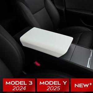 Tesla Model Y Juniper Launch 2025 모델 3 Highland 2024 TPE 소프트 케이스 센터 콘솔 뚜껑 중앙 팔걸이 커버 액세서리