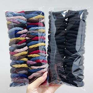 50 개/대 여자를위한 다채로운 원활한 탄성 헤어 밴드 여자 Pongtail 홀더 헤어 타이 고무 밴드 헤어 밴드 헤어 액세서리