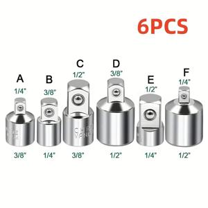 6pcs 래칫 렌치 소켓 변환기 슬리브 헤드 어댑터 1/2 