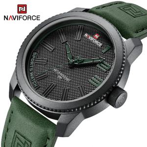 NAVIFORCE 인기 남성 손목 시계 군사 스포츠 충격 방지 방수 가죽 시계 남성 패션 캐주얼 시계 Relogio Masculino