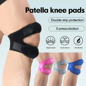 1PCS 가압식 무릎 랩 슬리브 지원 붕대 패드 탄성 교정기 무릎 구멍 Kneepad 안전 농구 테니스 사이클링
