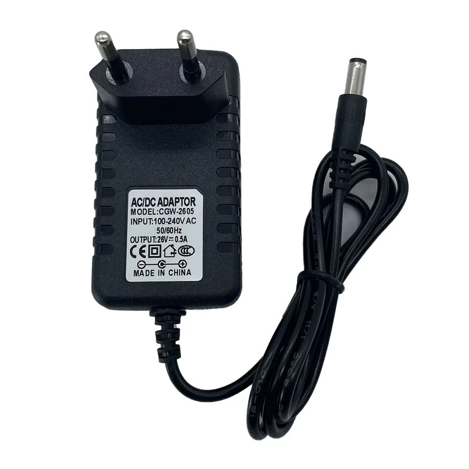 1pc DC 26V EU 플러그 Grundig VCP3830 무선 핸드 헬드 진공 청소기 충전기 교체 부품 용 케이블을 신속하게 충전