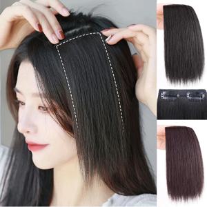 H & STAR 30cm 합성 짧은 스트레이트 패드 보이지 않는 헤어 익스텐션 라이닝 헤어 탑 사이드 커버 여성용 헤어 피스