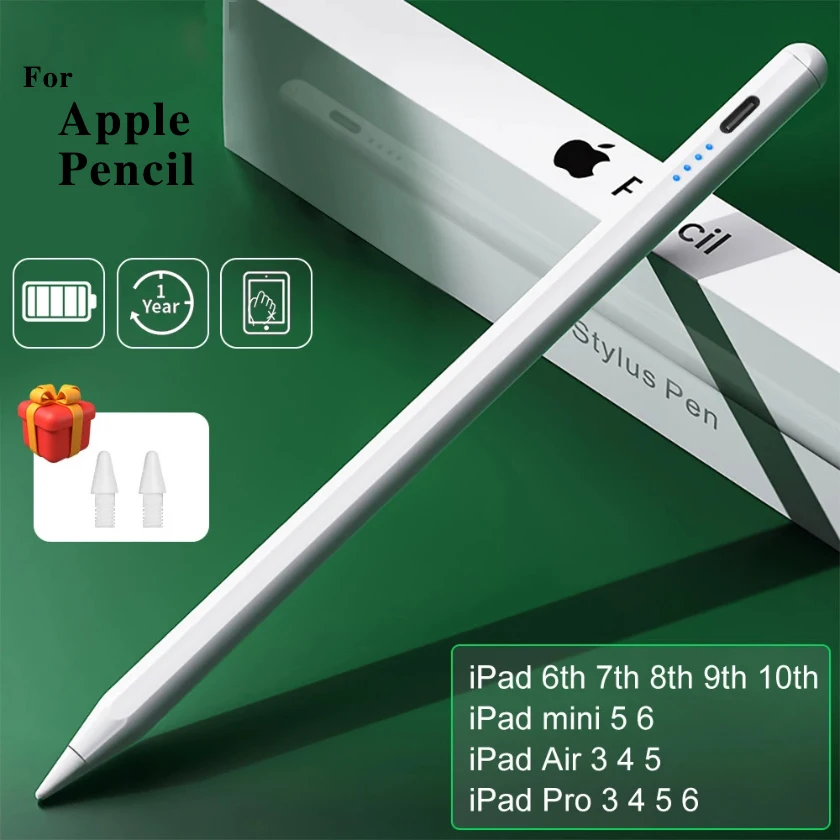 Apple Pencil 2 무선 충전 팜 거부 스타일러스 펜 iPad Air 4 5 Pro 11 12.9 미니 6 iPad 연필 용 액세서리