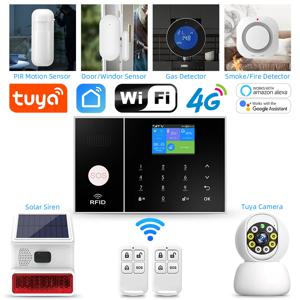 무선 홈 경보 시스템 전화 4G Wifi 주거 경보 Tuya 스마트 홈 어린이 안전 보호 도난 방지 카메라 자동화