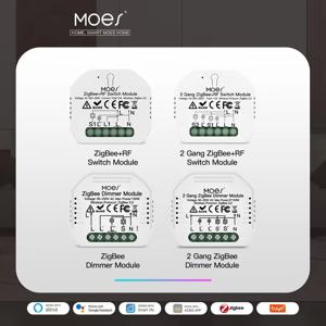 MOES ZigBee 3.0 스마트 라이트 스위치 릴레이 모듈 1/2/3 Gang Smart Life/Tuya 제어, Alexa Google Home Yandex를 통한 2MQTT 설정