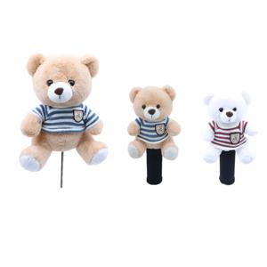 드라이버 페어웨이 하이브리드 유니버설 보호 슬리브에 대한 귀여운 곰 골프 헤드 커버 귀여운 가드 안티 스크래치 골프 클럽 헤드 커버 선물