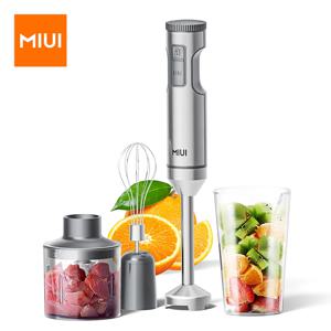 MIUI 핸드 이머젼 블렌더 1000W 강력한 4-in-1, 스테인레스 스틸 스틱 푸드 믹서, 700ml 믹싱 비커, 500ml 프로세서, 거품기