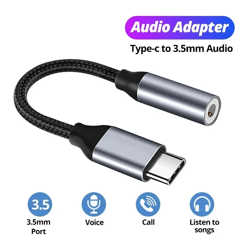 USB C ~ 3.5mm 여성용 헤드폰 잭 어댑터 유형 C 삼성 Galaxy Huawei Xiaomi iPad Pro 휴대폰 용 Aux 오디오 케이블 어댑터