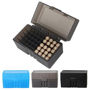 50 라운드 플립 탑 라이플 탄약 보관 상자 5.56x45/.17/.222/.223/204 러그 구경 총 탄약 안전 상자 용 사냥 카트리지 케이스 New