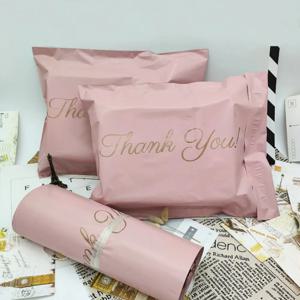 핑크 Thank You 봉투 배송 가방, 셀프 도장 포장 가방, 밀폐 익스프레스 가방, 우편 가방, 익스프레스 포장 용품, 100PCs