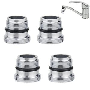 4pcs 탭 어댑터 고무 씰이있는 통풍기 커넥터 M18.5 ~ M22 수나사 정수기 어댑터 수도꼭지 확장 어댑터