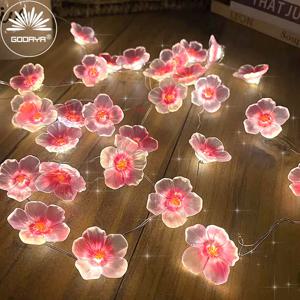 3M 30LED 벚꽃 요정 문자열 조명 핑크 꽃 문자열 램프 야외 크리스마스 갈 랜드 장식에 대 한 배터리 전원