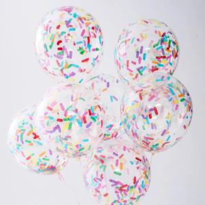 10pcs 아이스크림 풍선 생일 웨딩 파티 장식 긴 스트립 종이 색종이 라텍스 풍선 베이비 샤워 뿌리
