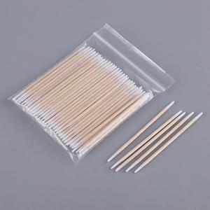100PCS 7CM 일회용 면봉 메이크업 면봉 속눈썹 연장 접착제 제거 도구 다기능 양방향 메이크업 면봉