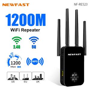 COMFAST 300/1200Mbps WiFi 리피터 Repetidor De Sina 신호 부스터 2G 5G 장거리 기가비트 확장기 증폭기 Puissant UK 플러그