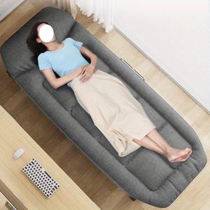 휴대용 및 다기능 접이식 침대 - 가정 및 사무실 사용을 위한 싱글 패딩 낮잠 침대, 금속 프레임