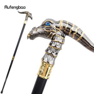 황금 검은 공룡 워킹 지팡이 패션 장식 워킹 스틱 신사 우아한 코스프레 지팡이 손잡이 Crosier 93cm