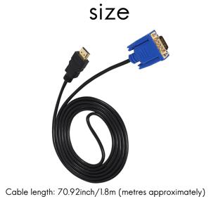 A65I HDTV HDMI 골드 수-VGA HD-15 수 15핀 어댑터 케이블 6피트 1.8M 1080P