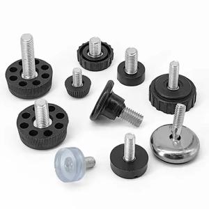4-20Pcs 나사와 플라스틱 조정 가능한 피트 패드 M6M8M10 테이블 의자 Balck 레벨링 발 패드 가구 다리 충격 방지 보호