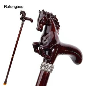 갈색 말 나무 패션 워킹 스틱 장식 Cospaly 지팡이 할로윈 나무 메이스 목발 지팡이 Crosier 96cm