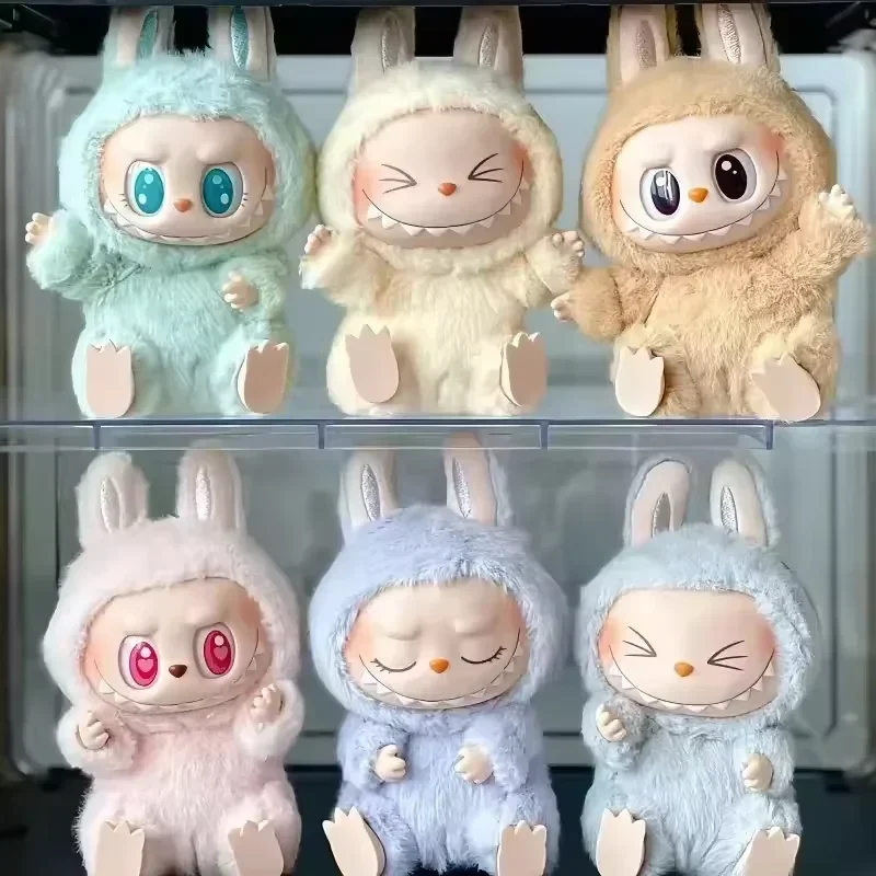 블라인드 박스 Labubu 애니메이션 그림 좌석 시리즈 펜던트 몰려 들고 모델 장난감 Kawaii 괴물 복제 키 체인 장난감 크리스마스 선물