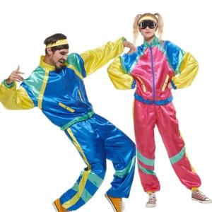성인 커플 히피 의상 남성 여성 카니발 할로윈 파티 빈티지 70s 80s 디스코 의류 록 히피 코스프레 복장