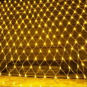 LED 문자열 크리스마스 4mx6m 1.5mX1.5m 2mx3m Garlands 그물 조명 요정 크리스마스 파티 정원 웨딩 장식 커튼 문자열 빛