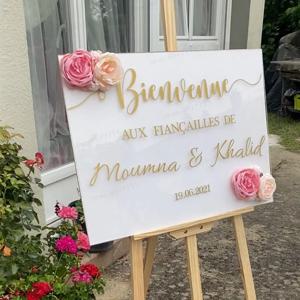 Mariage 결혼식 환영 로그인 비닐 스티커 사용자 정의 텍스트 결혼식 생일 파티 데칼 독특한 웨딩 거울 스티커 벽화 예술