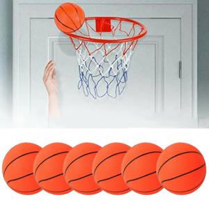 6pcs 12cm 농구 펌프 없음 작은 미니 어린이 풍선 농구 편리한 재미 실내 스포츠 부모-자식 게임 완구