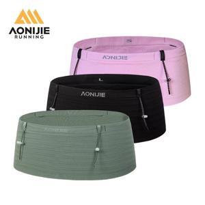 AONIJIE W8116 트라이 애슬론 마라톤 사이클링 등산을위한 탄성 스포츠 허리 가방 팩 러닝 레이스 번호 벨트