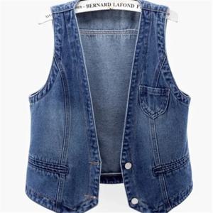 패션 데님 조끼 여성 streetwear v 넥 여성 조끼 여름 대형 양복 조끼 청바지 탑 민소매 자켓 chaleco mujer 6xl