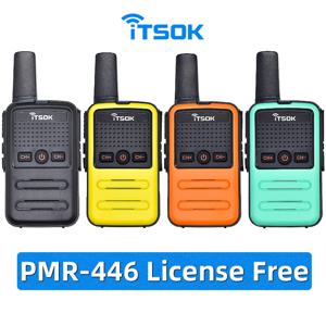ITSOK 미니 워키 토키 2 Pcs PMR446 휴대용 양방향 라디오 정류자 스테이션 아이 장난감 아마추어 라디오 무선 세트 장거리
