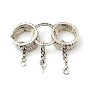 10-20Pcs 열쇠 고리 열쇠 고리 30mm 라운드 플랫 와이어 오픈 링 금속 열쇠 고리 DIY 쥬얼리 장난감 펜던트 만들기 도매 발견