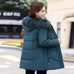 2023 새로운 겨울 자켓 여성 파카 롱 코트 모피 칼라 후드 자켓 오버 코트 두꺼운 따뜻한 코튼 패딩 코트 퍼퍼 파카