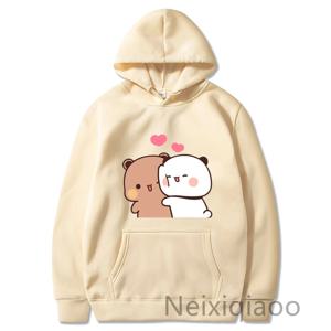 플러스 사이즈 가을 겨울 팬더 베어 귀여운 만화 까마귀 Bubu Dudu Kawaii 의류 남성 여성 커플 스웨터 하라주쿠 풀오버