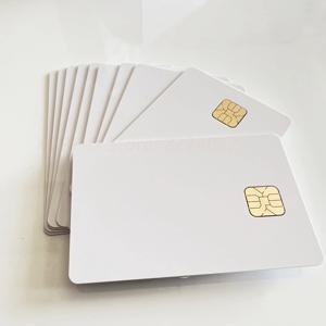 SLE4428 모든 잉크젯 프린터 용 잉크젯 빈 인쇄용 PVC 카드, ISO7816 표준 접촉 칩 잉크젯 스마트 IC 카드 50 개/몫