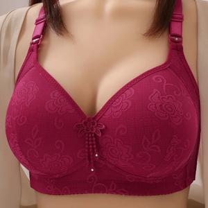 엄마 새로운 자카드 속옷 엄마 대형 브래지어 여성 편안한 수집 속옷 어머니 부드러운 비강 링 속옷