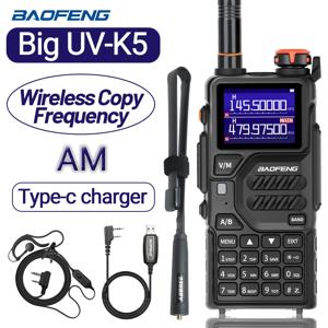 Baofeng UV-K5 프로 워키토키, 12W 에어 밴드 장거리 복사 주파수, DTMF C타입 충전기, AM FM 휴대용 햄, 양방향 라디오