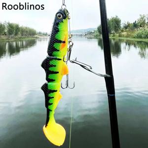 Rooblinos 파이크 스팅어 리그 후크 시스템, 3D 스윔베이트 소프트 루어 낚시 미끼 패들, T 테일, Zander 파이크 빅 게임 물고기용