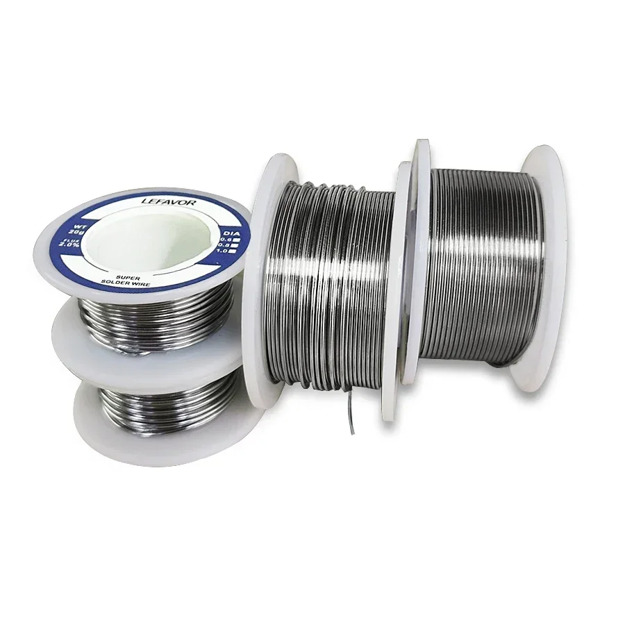 납땜 주석 와이어 송진 코어, 노 클린 플럭스 2.0%, 용융 납땜 와이어 롤, 0.8mm, 1.0mm, 20g, 50g, 100g