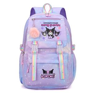 Mochila Kuromi Melody 학교용 대용량 방수 배낭 Kawaii 애니메이션 코스프레 가방 여행 가방 학교 학생 소녀 선물