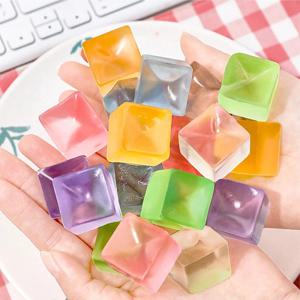 1-6Pcs Squishy 아이스 큐브 Fidget 장난감 스트레스 볼 짜기 Juguetes Divertidos 파티 호의 어린이 생일 교실 상품