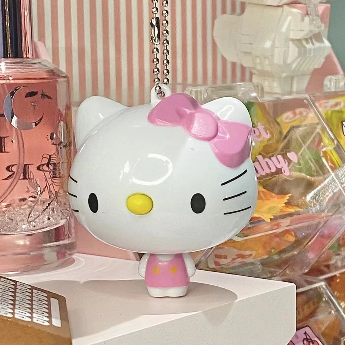 Sanrio 헬로 키티 만화 셀프 텔레스코픽 테이프 측정 귀여운 Kt 고양이 미터 눈금자 미니 펜던트 소프트 측정 테이프 스트레이트 눈금자