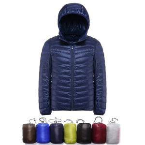 남성용 초경량 얇은 다운 재킷, 90% 화이트 덕 다운 후드 재킷, 따뜻한 코트 파카, 휴대용 아웃웨어 2024, 가을 겨울