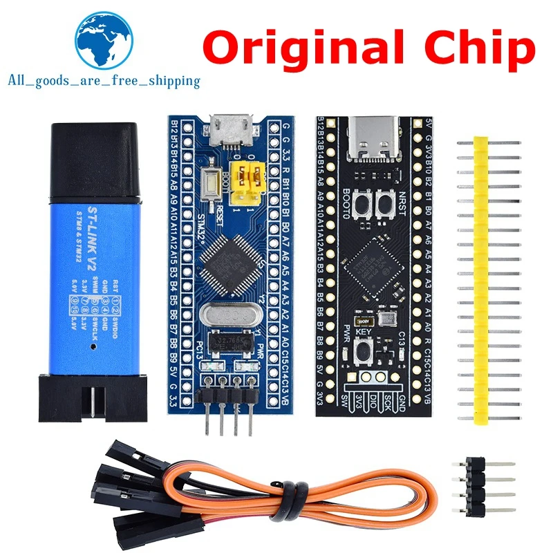 DIYTZT ST-LINK V2 시뮬레이터 다운로드 프로그래머 STM32F103C8T6 ARM STM32 최소 시스템 개발 보드 STM32F401 STM32F411