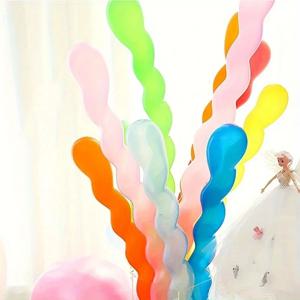 100pcs 풍선 긴 스트립 나선형 스타일 컬러 라텍스 수집 파티 생일 웨딩 장식 풍선 디자인 팽창기