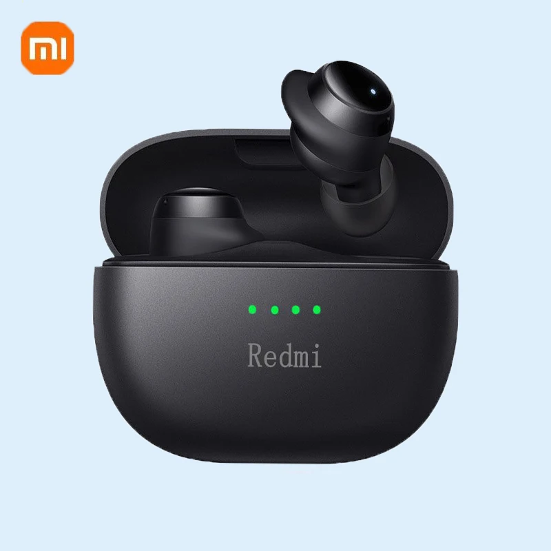 Xiaomi Redmi Bluetooth 5.2 이어버드 이어폰형 헤드셋(미니 충전 케이스 포함) 방수 스포츠 헤드폰